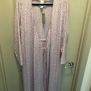 Floral Lavender Long Sleeve Dress